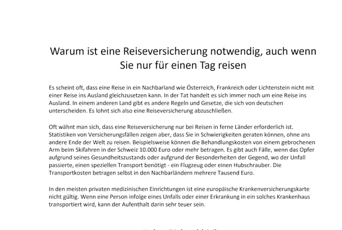 write high quality german content